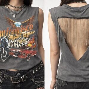 Modish Rebel Gray Tank‎ Top